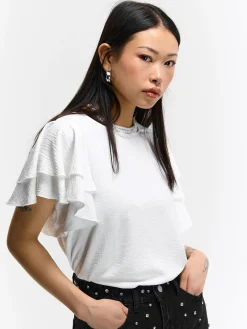 GATE Bluzka z falbanami| Koszulki I Topy·Topy