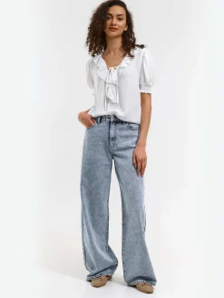 GATE Bluzka z falbanką| Koszulki I Topy·Bluzki