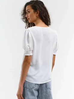 GATE Bluzka z falbanką| Koszulki I Topy·Bluzki