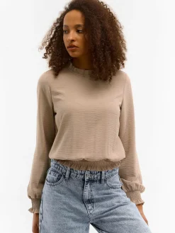 GATE Bluzka z falbanką w talii| Koszulki I Topy·Topy|Koszulki I Topy·Bluzki