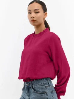 GATE Bluzka z falbanką w talii| Koszulki I Topy·Topy|Koszulki I Topy·Bluzki