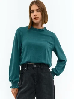 GATE Bluzka z falbanką w talii| Koszulki I Topy·Topy|Koszulki I Topy·Bluzki