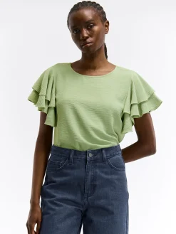 GATE Bluzka z falbankami| Koszulki I Topy·Topy