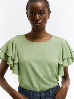 GATE Bluzka z falbankami| Koszulki I Topy·Topy