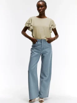 GATE Bluzka z falbankami| Koszulki I Topy·Topy