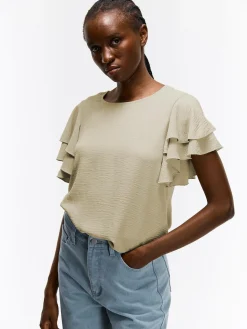 GATE Bluzka z falbankami| Koszulki I Topy·Topy
