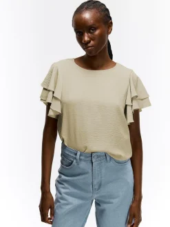 GATE Bluzka z falbankami| Koszulki I Topy·Topy