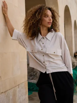 GATE Bluzka z kieszeniami| Koszulki I Topy·Bluzki