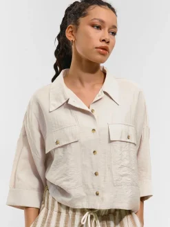 GATE Bluzka z kieszeniami| Koszulki I Topy·Bluzki