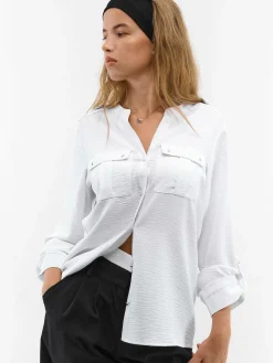 GATE Bluzka z kieszeniami| Koszulki I Topy·Bluzki