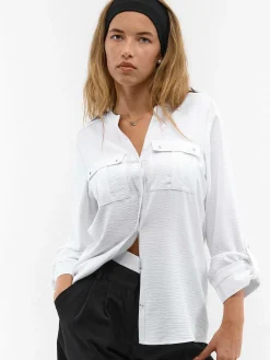 GATE Bluzka z kieszeniami| Koszulki I Topy·Bluzki