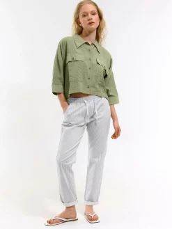 GATE Bluzka z kieszeniami| Koszulki I Topy·Bluzki