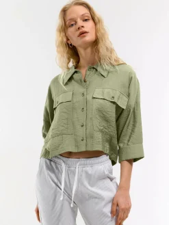 GATE Bluzka z kieszeniami| Koszulki I Topy·Bluzki