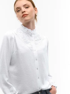 GATE Bluzka z koronką| Koszulki I Topy·Bluzki