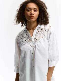 GATE Bluzka z koronką| Koszulki I Topy·Bluzki