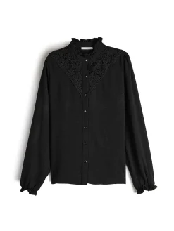 GATE Bluzka z koronką| Koszulki I Topy·Bluzki