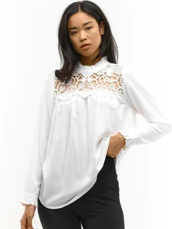 GATE Bluzka z koronką| Koszulki I Topy·Bluzki