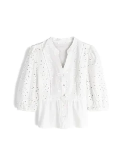 GATE Bluzka z koronkowymi detalami| Koszulki I Topy·Bluzki