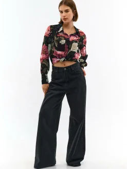 GATE Bluzka z kwiatowym wzorem| Koszulki I Topy·Bluzki