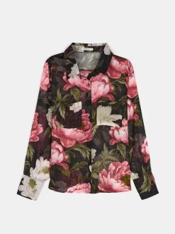 GATE Bluzka z kwiatowym wzorem| Koszulki I Topy·Bluzki