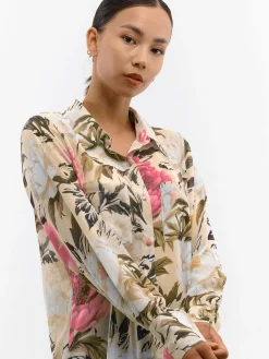 GATE Bluzka z kwiatowym wzorem| Koszulki I Topy·Bluzki