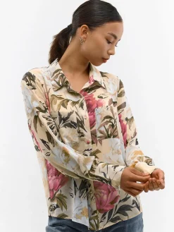 GATE Bluzka z kwiatowym wzorem| Koszulki I Topy·Bluzki