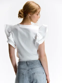 GATE Bluzka z marszczonymi rękawami| Koszulki I Topy·Topy|Swetry I Bluzy·Swetry