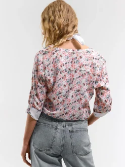 GATE Bluzka z nadrukiem kwiatowym| Koszulki I Topy·Bluzki