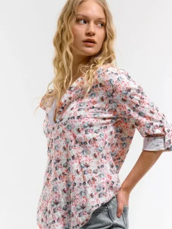 GATE Bluzka z nadrukiem kwiatowym| Koszulki I Topy·Bluzki