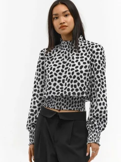 GATE Bluzka z nadrukiem, ze stójką| Koszulki I Topy·Topy|Koszulki I Topy·Bluzki