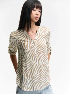 GATE Bluzka z wiskozy| Koszulki I Topy·Bluzki