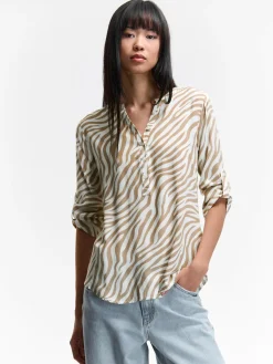 GATE Bluzka z wiskozy| Koszulki I Topy·Bluzki