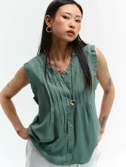 GATE Bluzka z wiskozy| Koszulki I Topy·Topy|Koszulki I Topy·Bluzki