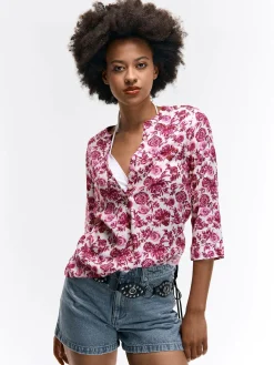 GATE Bluzka z wiskozy| Koszulki I Topy·Bluzki