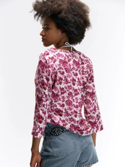 GATE Bluzka z wiskozy| Koszulki I Topy·Bluzki