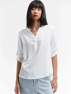 GATE Bluzka z wiskozy| Koszulki I Topy·Bluzki