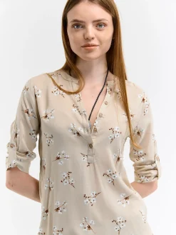 GATE Bluzka z wiskozy| Koszulki I Topy·Bluzki