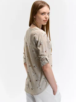 GATE Bluzka z wiskozy| Koszulki I Topy·Bluzki