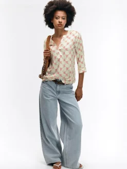 GATE Bluzka z wiskozy| Koszulki I Topy·Bluzki