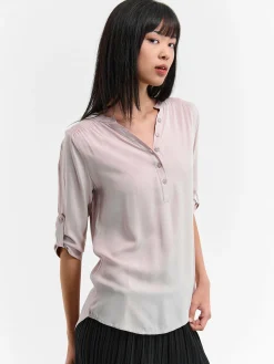 GATE Bluzka z wiskozy| Koszulki I Topy·Bluzki