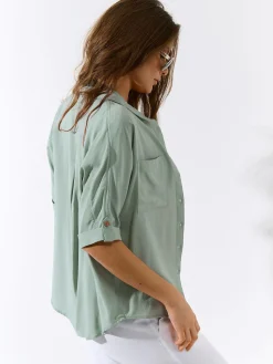 GATE Bluzka z wiskozy| Koszulki I Topy·Bluzki