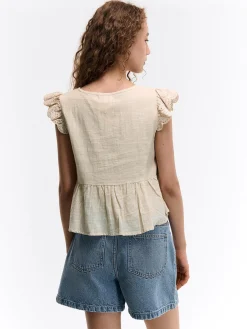 GATE Bluzka z wiskozy| Koszulki I Topy·Bluzki