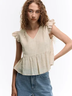 GATE Bluzka z wiskozy| Koszulki I Topy·Bluzki