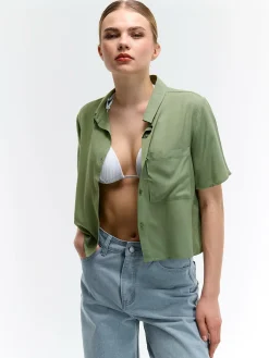 GATE Bluzka z wiskozy| Koszulki I Topy·Bluzki