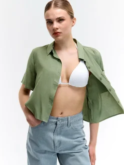 GATE Bluzka z wiskozy| Koszulki I Topy·Bluzki