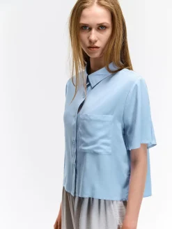 GATE Bluzka z wiskozy| Koszulki I Topy·Bluzki