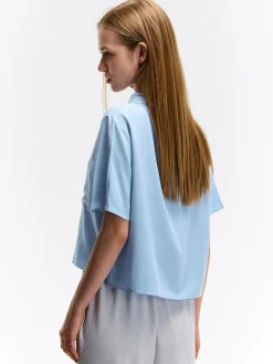 GATE Bluzka z wiskozy| Koszulki I Topy·Bluzki