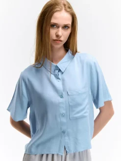 GATE Bluzka z wiskozy| Koszulki I Topy·Bluzki