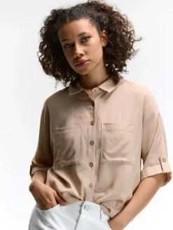 GATE Bluzka z wiskozy| Koszulki I Topy·Bluzki