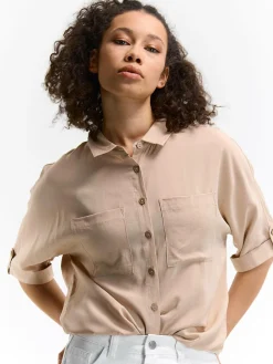 GATE Bluzka z wiskozy| Koszulki I Topy·Bluzki